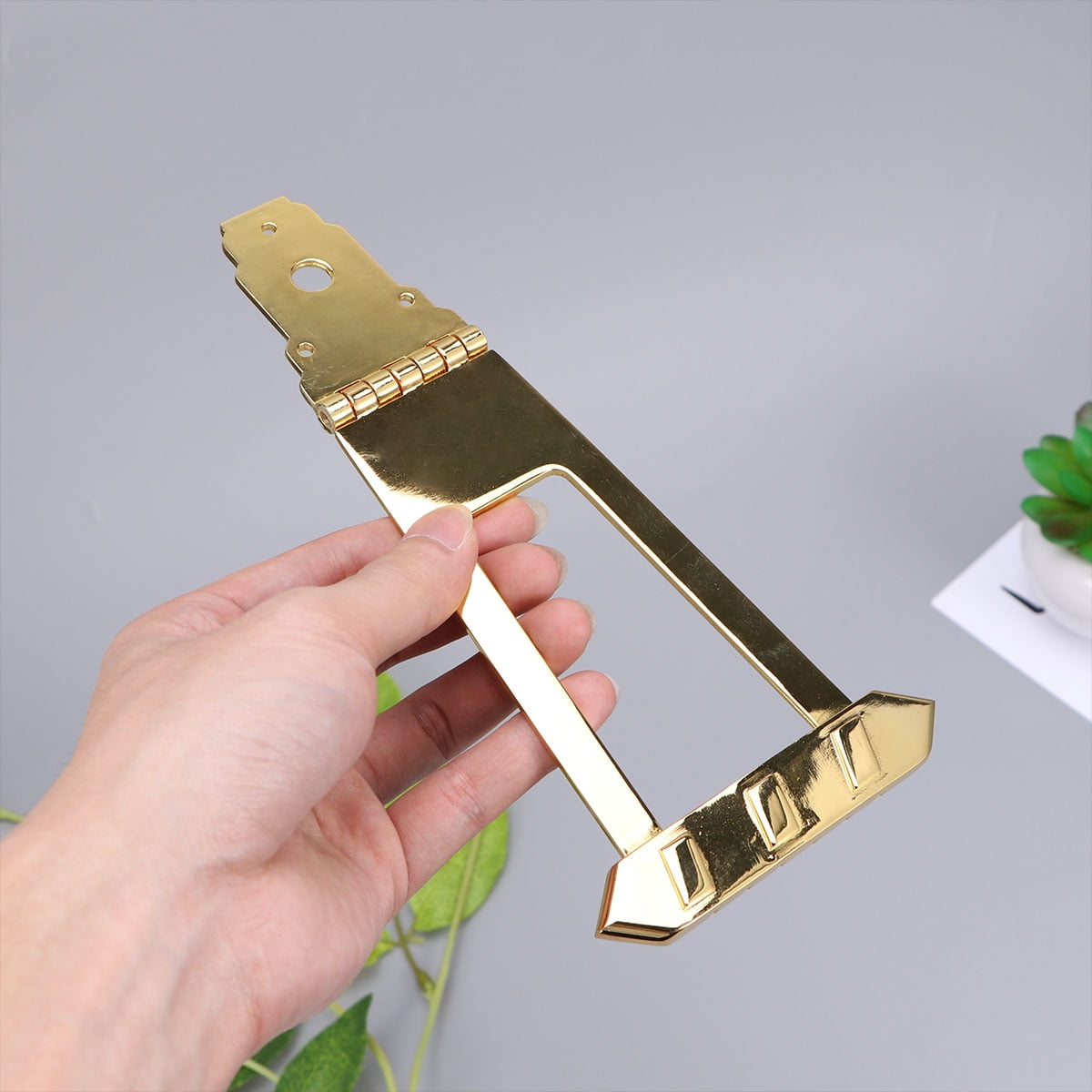 Clispeed Metal Guitar Tailpiece Set for Jazz Guitar Durable Golden Replacement with Screws