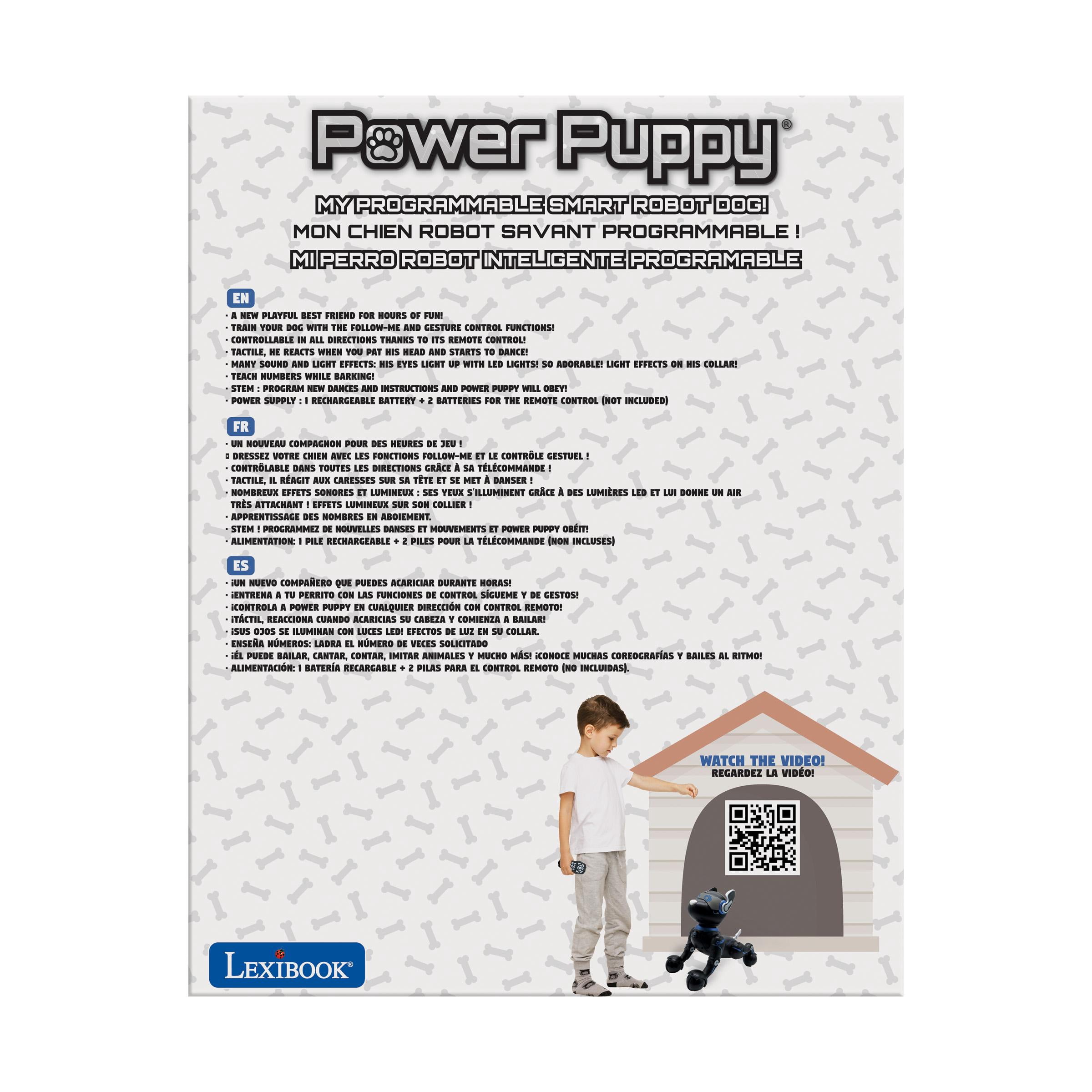 Lexibook Power Puppy Smart Robot Dog, Programmable, Black