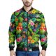 thumbnail image 4 of Chaqueta con cremallera y estampado 3D de flores hawaianas para hombre, sudaderas con estampado de plantas tropicales, abrigos bombarderos de gran tamaño y mangas largas, 4 of 5