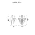 thumbnail image 3 of 8397W12C-2(Clear)-CWI Lighting-2 Light Wall Sconce with Chrome Finish, 3 of 3