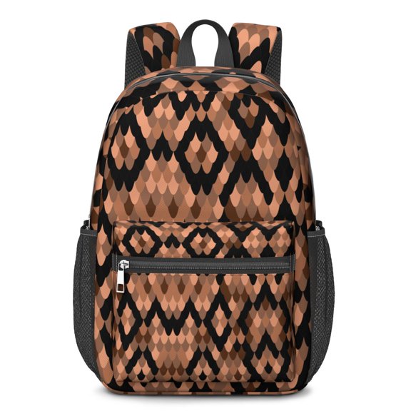 17 Inch Lightweight Backpack,PVC Waterproof Oxford Fabric, Ergonomically Designed, with Large Capacity, Leopard Animal Pattern