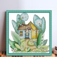 thumbnail image 2 of (F997) Hilo algodón ecológico bordado no manchú 14CT 2 hebras impresión 30*29cm Kit serie paisaje punto cruz Magic House-Summer (borde gancho), 2 of 9