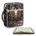 thumbnail image 2 of Xixirimido Elk Bone Leaves US Flag Print Bible Cover Case for Women, Quilted Bible Cover Bag with Handle, Bible Carrying Case Study Supplies Accessories for Men, 2 of 7