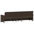 thumbnail image 6 of vidaXL Patio Sofa 5-Seater with Cushions Brown Poly Rattan, 6 of 9