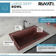 thumbnail image 5 of Ruvati 33 x 22 inch Drop-in Topmount Single Bowl Kitchen Sink Carnelian Red, 5 of 10
