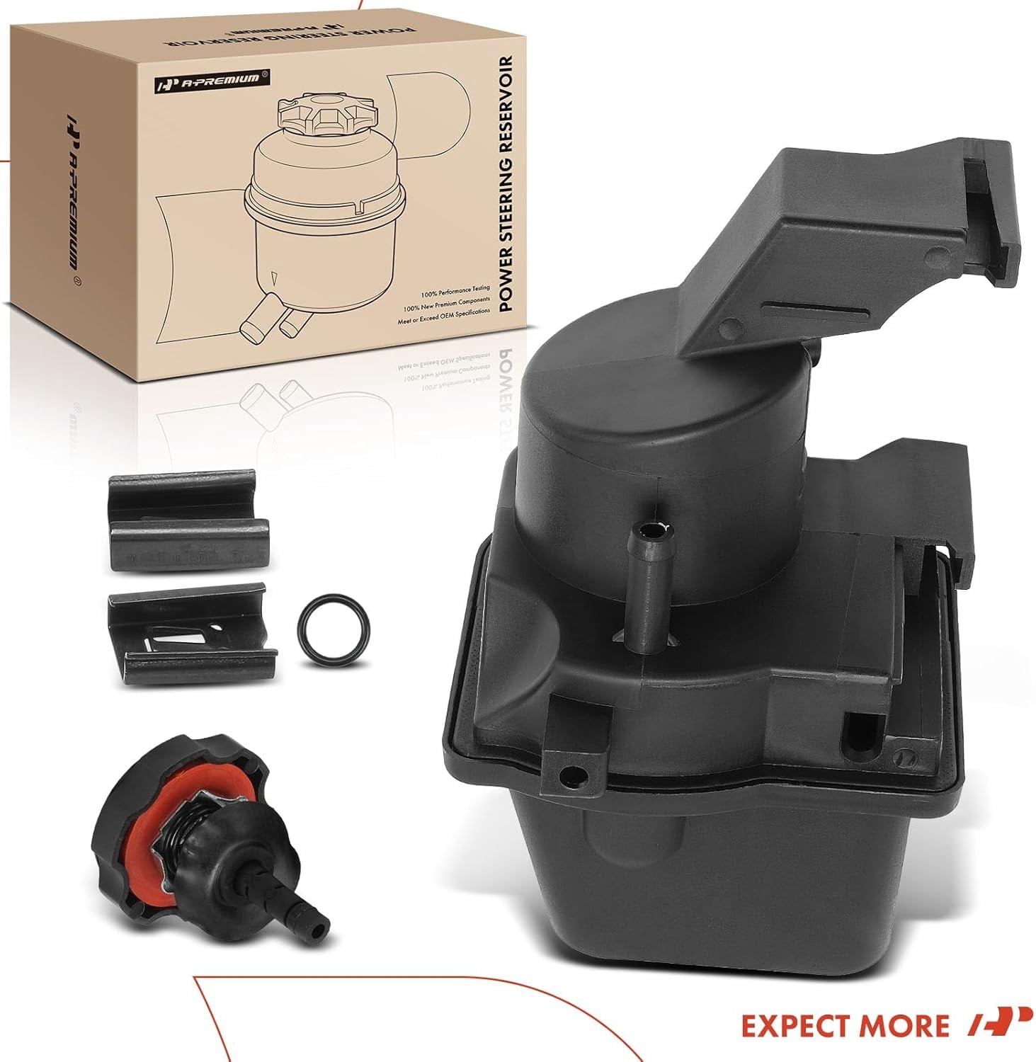 A-Premium Power Steering Reservoir with Cap Compatible with Chevrolet Trailblazer GMC Envoy Isuzu Ascender Oldsmobile Bravada Saab 9-7x Buick Rainier Fits select: 2009 CHEVROLET TRAILBLAZER LT