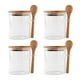 thumbnail image 1 of 4 Pack Overnight Oats Glass Containers with Lids and Spoons, Glass Jars with Spoons and Lids for Loo, 1 of 5