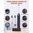 thumbnail image 6 of TAMO Milk Frother Handheld, USB-C Rechargeable Coffee Frother Wand, drink mixer with Charging Base&3 Heads,3 Speeds Adjustable For Latte, Cappuccino, Hot Chocolate, Egg, 6 of 13