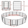 TOOCA Heavy Duty Dog Playpen Fence with Door Puppy Play Yard, 16 Panels