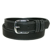 Boston Leather  Bison Leather Belt with Contrast Stitch (Men's Big & Tall)
