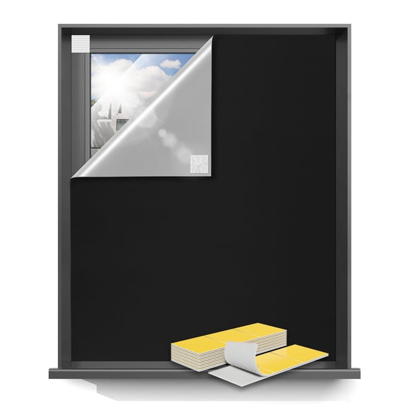 Cortinas Blackout Sumobaby, portátil, 50 x 57 cm, para dormitorio, color negro