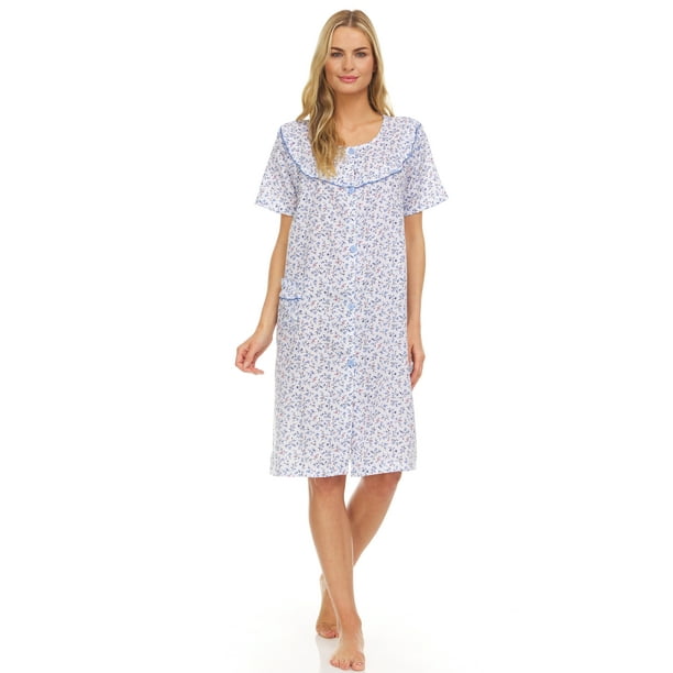 button down night gown