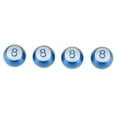 thumbnail image 4 of 4Pcs Aluminum Alloy Motorcycle Car Truck 8-Ball Tire Air Valve Stem Caps Wheel Dust Covers Blue, 4 of 5