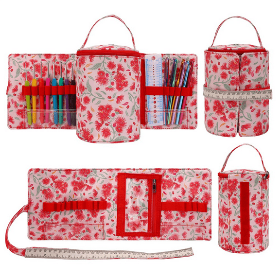 Crochet Hook Case,Roll Bag Holder Organizer for Various Crochet Hooks Kit with Storage Case
