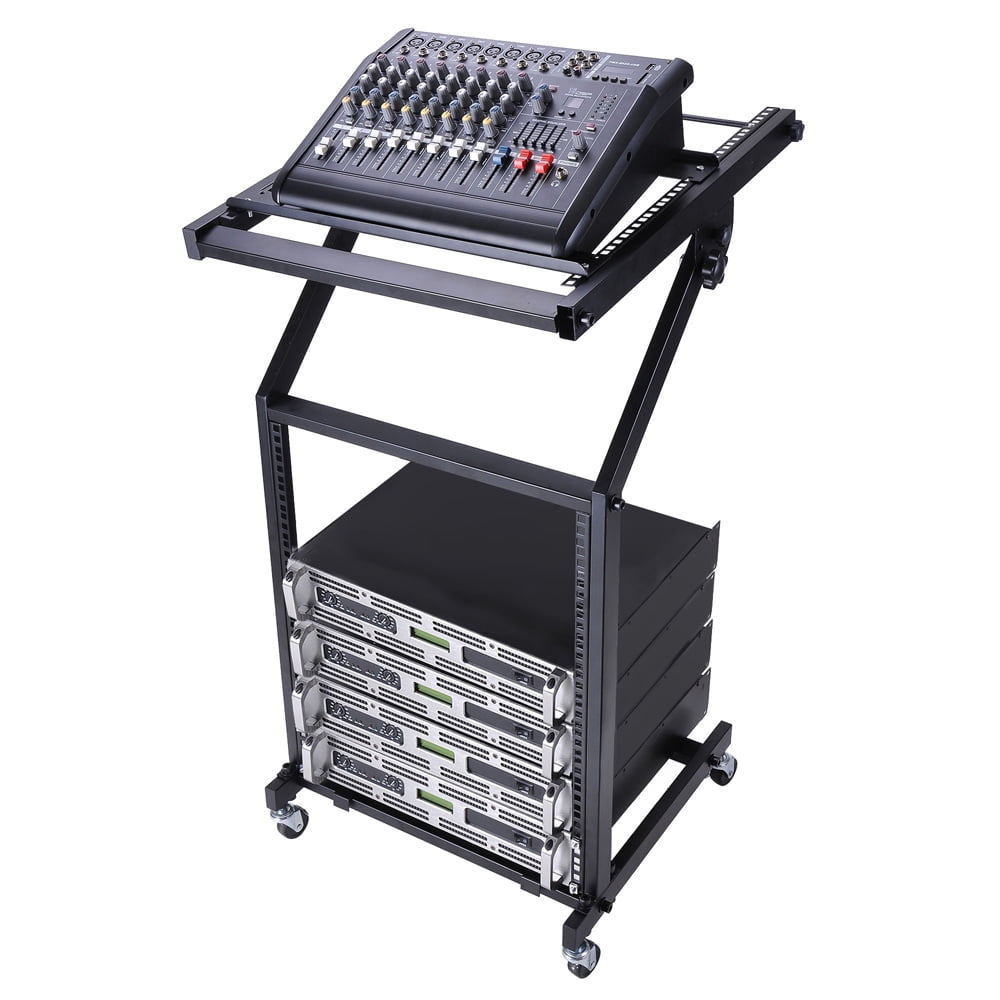 Rolling Dj Mixer Stand Stage Cart Adjustable Rack Mount Studio Equipment Music Party Show 12ux Walmart Com Walmart Com