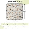 thumbnail image 2 of Shih Tzu and Coffee Beige Pattern Square Fitted Tablecloth with Elastic Edge, Washable Table Cover for Home Kitchen Party and Daily Decor 34"x34", 2 of 6