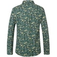 thumbnail image 2 of SSLR Hawaiian Shirts for Men Dress Shirt Button Down Shirt Floral Long Sleeve Shirt, 2 of 8