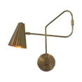 thumbnail image 2 of 1 Light Shades Curved Arm Handmade Vintage Wall Mid Century Antique Brass Sputnik chandelier light Fixture, 2 of 7