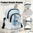 thumbnail image 6 of Xixirimido Christmas Snowman Rabbit Pattern Small Sling Backpack Crossbody Sling Bag for Women, Chest Bag Daypack Fanny Pack Phone Purse for Hiking Traveling, 6 of 7