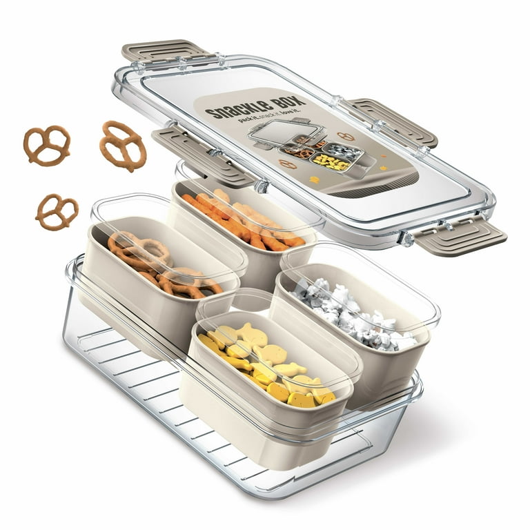 Cook With Color 4-Compartment Mini Snackle Box, Charcuterie and