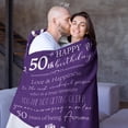 thumbnail image 2 of LHSHID Happy 60th Birthday Decorations Blanket Flannel Soft and Comfortable Anti static Bed Sofa Blanket 60x80in, 2 of 6