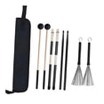 thumbnail image 3 of Yinanstore Drum Sticks Set Brushes Stage Performance Ergonomic Non Slip Handles with Storage Bag Practice for Professional Musical Lover, 3 of 8