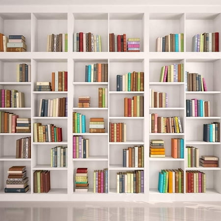 8x8FT Bookshelf Backdrop Bookcase Backdrops Library Backdrop Office ...