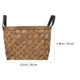 thumbnail image 5 of Set of 2 Wood Chip Woven Basket Rectangle Storage Brown, 5 of 8