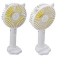 thumbnail image 4 of Hand Held Fan, Mini Fan Portable Convenient Practical Small Compact Rechargeable ABS PC 3 Speed Wind  For Outdoors For Home Dark Blue,Light Blue,White,Pink, 4 of 8
