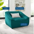 thumbnail image 5 of Armchair Accent Chair, Fabric, Teal Blue, Modern Contemporary Urban Design, Living Lounge Room Hotel Lobby Hospitality, 5 of 8