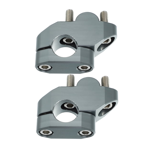 2uds Moto Manubrio Soporte Abrazaderas Elevadores Titanio Tono