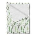 thumbnail image 2 of Leaf Soft Flannel Fleece Throw Blanket, Tea Leaves with Ornamental Vintage Design Soft Faded Colors Artwork Print, Cozy Plush for Indoor and Outdoor Use, 60" x 80", Green Army Green, by Ambesonne, 2 of 5