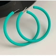 thumbnail image 6 of Exaggerated Punk Green Color Big Hoop Earrings Fashion Jewelry Statement Trendy Earrings, 6 of 6