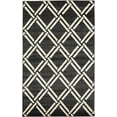 thumbnail image 2 of Unique Loom 3116081 5 x 8 ft. Detroit Trellis Rectangular Rug, Black, 2 of 5