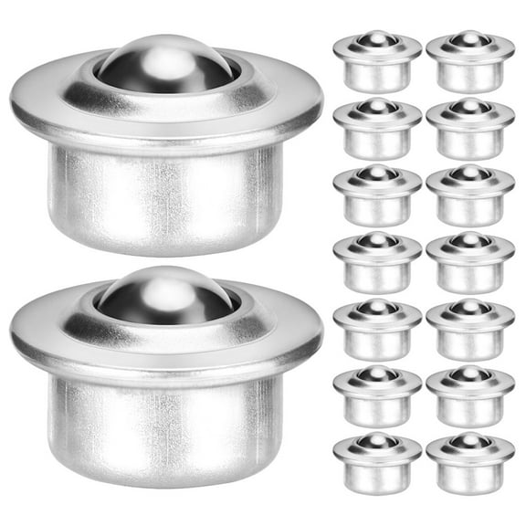 BESTONZON 16pcs Ball Bearing Rollers Furniture Caster Carbon Steel Silver Vehicles
