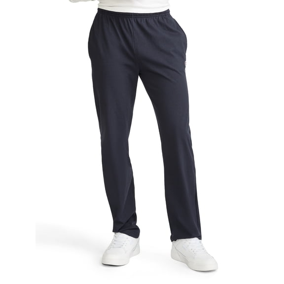 Champion Men's Open-Bottom Lounge Pants, Standard Fit, Lightweight Cotton Blend, Sizes S-4XL