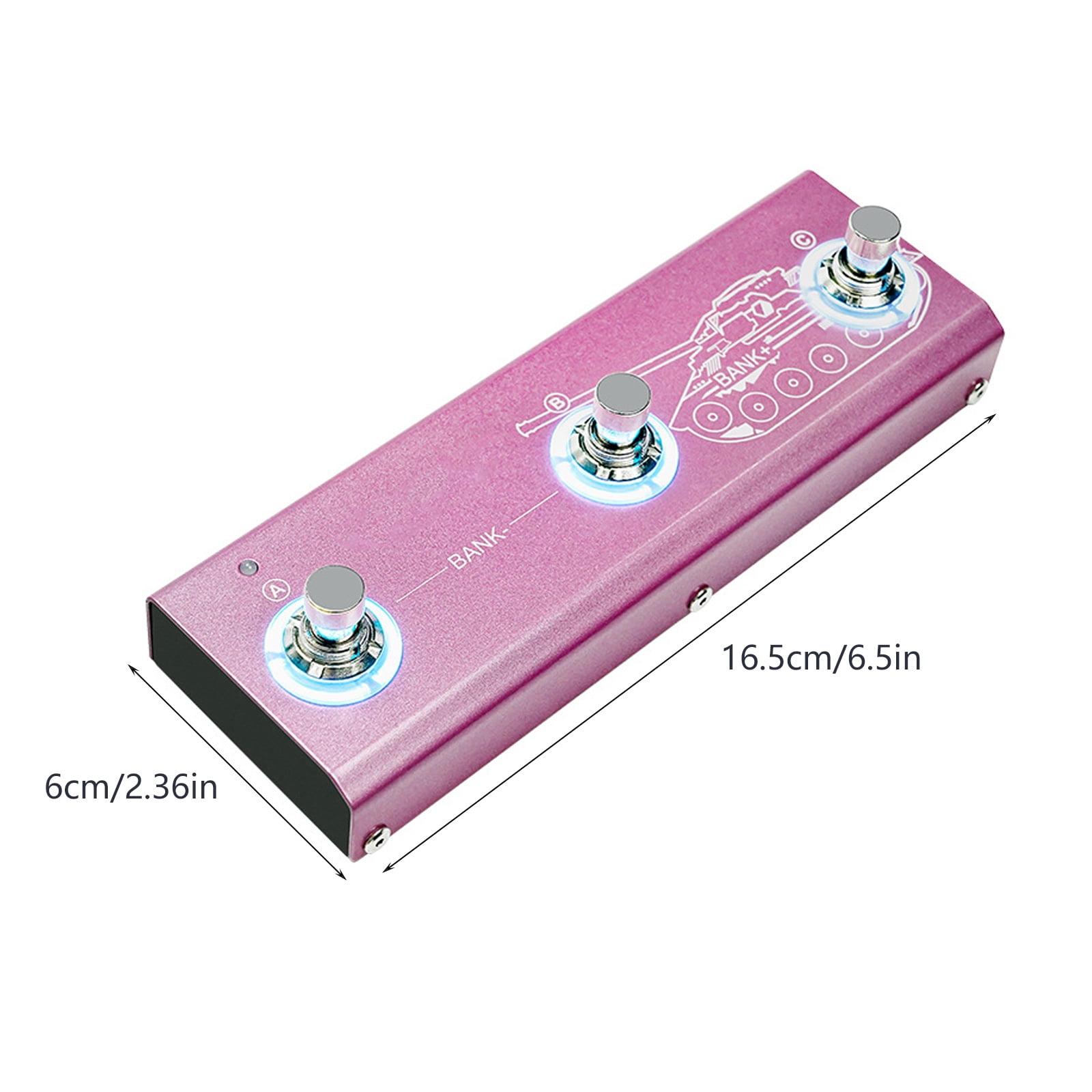 Aluminum Housing Guitar Various Effects Processor 7 Hour 1450mAh 20 Models Connectivity Practice Recording