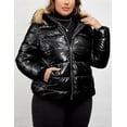 thumbnail image 4 of Giolshon Women's Plus Size Winter Warm Thickened Padded Hooded Puffer Bubble Coat Outerwear, 4 of 4