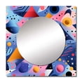 thumbnail image 2 of Designart "Funky Pattern With Multicolor Geometric Triangles" 0 Multicolor Large Square Mirror - Square Bedroom Mirror Printed Wall Decor - Modern Square Printed Wall Mirror Art, 2 of 5