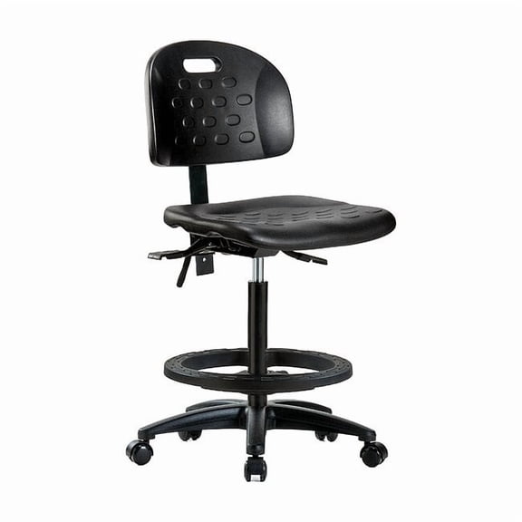 ESD Task Chair, No Arms, 24-1/4" to 34" Height, Black