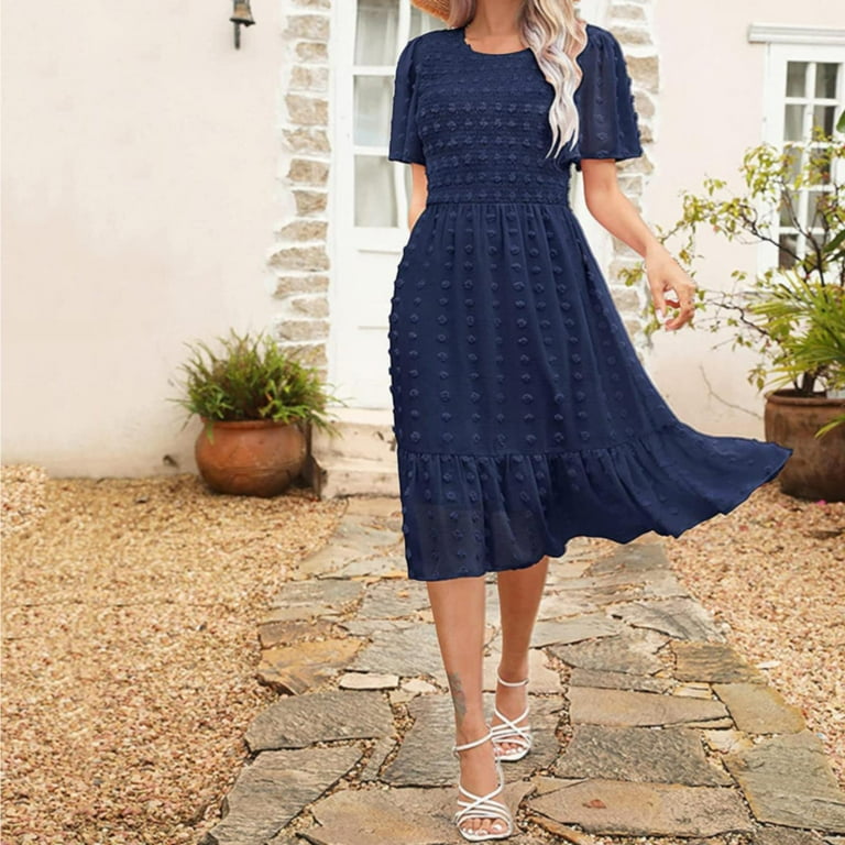 Mid length casual summer dresses deals