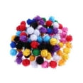 thumbnail image 1 of EeaseMX Paquete de 200 pompones de 3 cm de colores para Navidad, hechos a mano, con purpurina, de peluche, accesorios para manualidades (colores surtidos)., 1 of 8