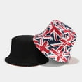 thumbnail image 2 of DFEK Stylish Unisex British Flag Beret Reversible Bucket Cap for Casual Daily Outdoor Wear and Fashionable Attire Navy One Size, 2 of 4