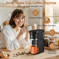 thumbnail image 3 of Horavie Small Single Serve Coffee Maker, Fast Brew One Cup Coffee Machine for K Cup and Grounds, 6 to 12 oz. Brew Sizes, Capsule Coffee Machine with Desca, 3 of 8