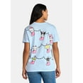 thumbnail image 3 of Hello Kitty & Friends Women's Christmas Front Back Graphic Tee with Short Sleeves, Sizes XXS-XXL, 3 of 5