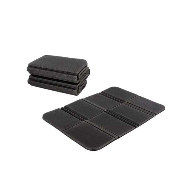 Toystoory Alfombrilla para sentarse, a prueba de humedad, plegable, para senderismo, Picnic, asiento, cojín de playa, silla reutilizable, suelo carpas Negro