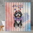 thumbnail image 2 of 4th of July Portuguese Water Dog Celebrates Independence Day Shower Curtain PWD Portie Fishing Dog Lover Waterproof Bathroom Bathtub Curtain - 12010, 2 of 5