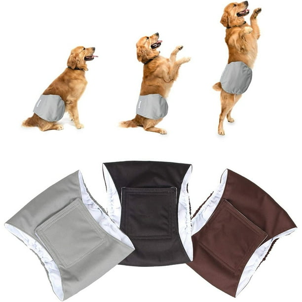 VIVEFOX Reusable Washable Male Dog Diapers, Belly Bands for Male Dogs