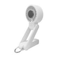 thumbnail image 2 of Ventilador eléctrico personal pequeño, portátil, colgante, recargable, de 5 W, práctico ventilador de escritorio Blanco, 2 of 9