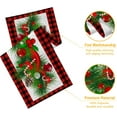 thumbnail image 5 of Red and Black Buffalo Check Plaid Christmas Table Runner Long Seasonal Winter Christmas Xmas Holiday Farmhouse Style Linen Decoration 13x72 Inch, 5 of 8